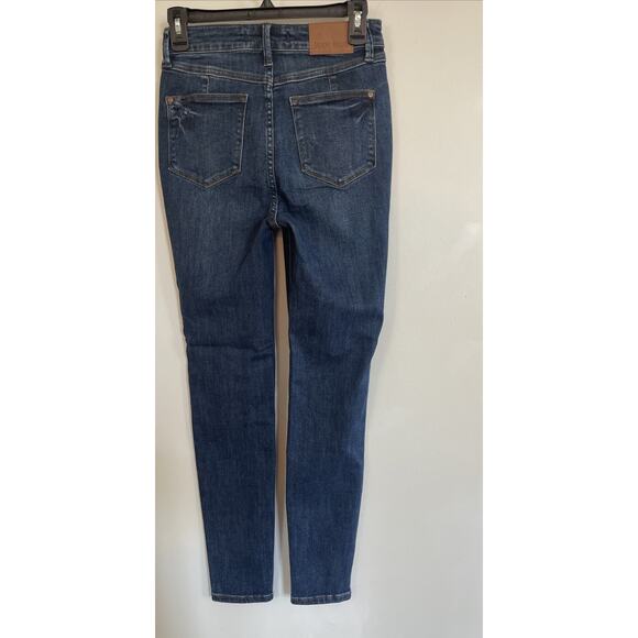 NEW JUDY BLUE LOS ANGELES SKINNY WOMENS JEANS DISTRESSED DARK WASH SIZE‎ 1/25 - Picture 5 of 6